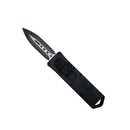4.5 inch dagger blade OTF knife profile view