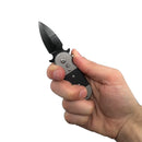 Automatic 4.75 inch knife with safety lock in hand