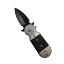 Automatic knife with safety lock.