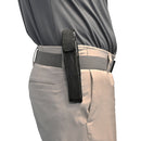 Automatic next generation 16 inch expandable steel baton shown worn