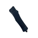 Automatic OTF knife with tanto blade profile view