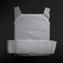 White protective vest on a black background