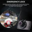 Car dash camera with emergency lock feature.
