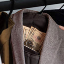 Diversion safe coat hanger in use view