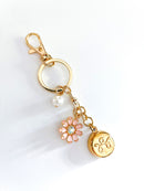 Gold flower keychain SOS alarm