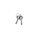 Keys for double locking handcuffs.