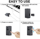 Mini size body camera with IR night vision diagrams on how to easily use.