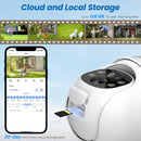 Home Security-2.4G WiFi Outdoor Camera Wireless Solar/Battery Powered 2 Pack