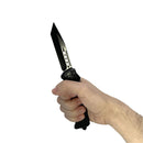 Knife automatic armed force tactical with tanto blade in hand