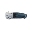 Knife woodgrain premium blue handle closed