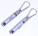 3 in 1 Red Laser Flashlight Pointer UV LED Keychain (Value Pack 2 Lasers)