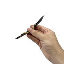 Manual folding pocket knife in hand
