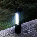 Micro flashlight with the Cob light turned on.
