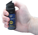 Police force stream pepper spray 2 ounce flip top in hand