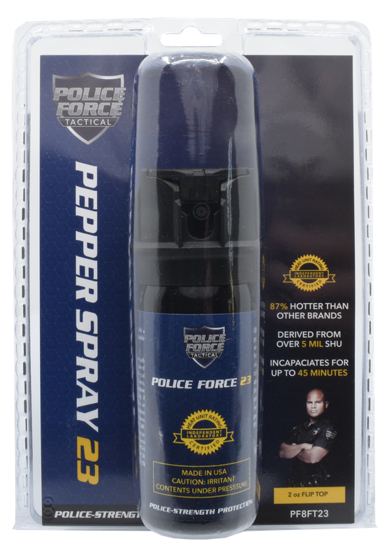 Police Force 23% Stream Pepper Spray 2 oz Flip Top