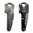 Safe key with concealed hidden knife bundle