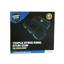 6 Units TRIPLE Sting Ring Stun Gun Black