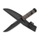 Tactical jungle king survival knife with holster