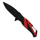 Tactic striped knife red
