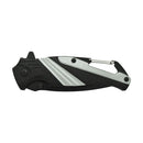 Tactical striped knife silver closed position