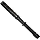 Black long handle stun gun baton that extends in length with bright flashlight.