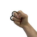 Two finger heavy brass knuckle in hand