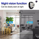 Black wristwatch with built-in disguised spy hidden camera includes night vision.