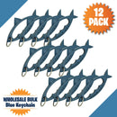 12 unites Streetwise Wholesale bulk blue shar key self defense keychains