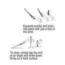16 inch steel expandable baton diagram shows Uses