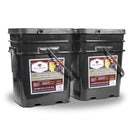 Emergency preparedness fruit survival food buckets with 25 year shelf life.