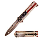 4-5 inch joker folder knife with states flag handle - Self Defense Products Inc