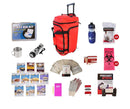Bulk wholesale 44 meals food storage and survival kit with red wheel bag.