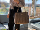Bulk Wholesale Flora Conceal Carry Handbag Shown Carried