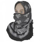 5ive star black and white jolly roger shemagh