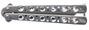 9 inch butterfly knife closed position