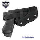 9 millimeter pistol holster front with gun