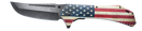American flag spring assisted knife side view
