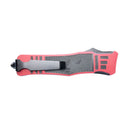 Automatic OTF knife red and black belt clip