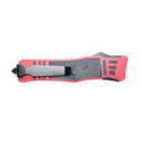 Automatic OTF Knife with Belt Clip - Red & Black