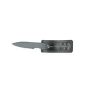 Black belt concealed carry self defense knife buckle handle inside view