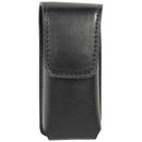 Black leather key chain holsters for small sized stun guns.