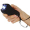 Safety Technology color black mini stun gun with disable pin and high sting electrodes.