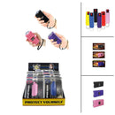 Bulk wholesale with discount pricing for the Jolt brand mini stun guns bundled with hard-case key-chain pepper spray available six different colors.