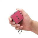 Bulk Wholesale Square off stun gun in hand in pink color held in hand