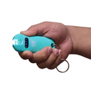 Bulk wholesale pricing for the Streetwise Security teal color SMART mini stun gun with key-chain.