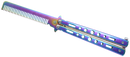 Butterfly comb knife rainbow