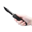 Carbon fiber automatic OTF knife in hand