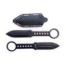 Double Edge Boot Knife with clip contents