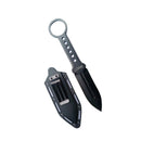 Double edge boot knife full tang with clip color black.