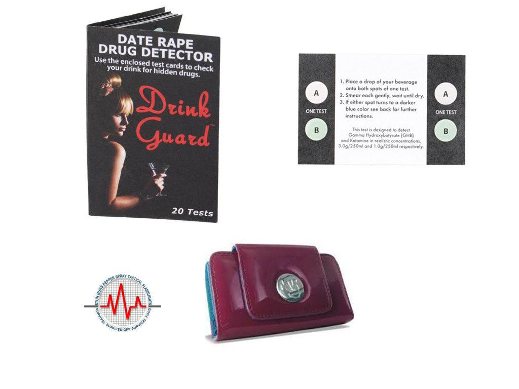 Drink Guard Test Strips with Pink Holster Women Safety